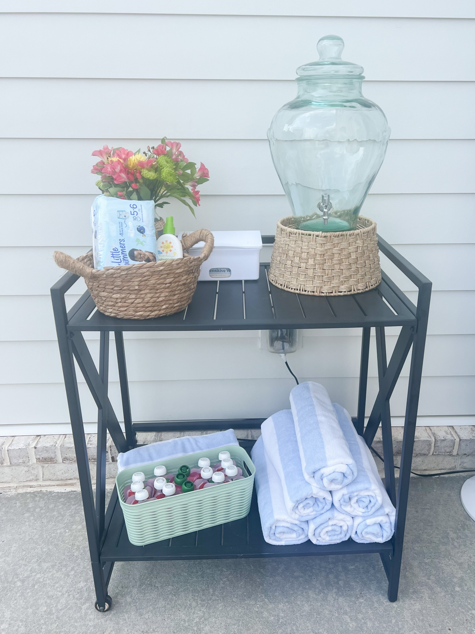 Outdoor party cart with all the essentials for some fun in the sun! #barcart #summer #icecreamparty 

#LTKparties #LTKfamily #LTKSeasonal
