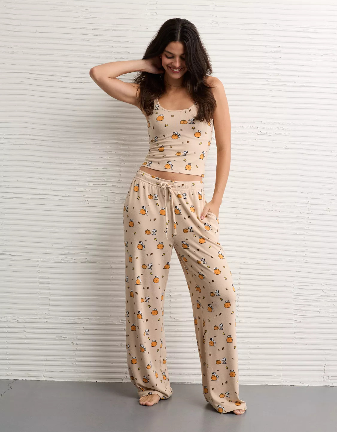 AE Luxe Plush Snoopy Halloween PJ Set | American Eagle Outfitters (US & CA)