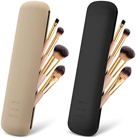 Silicone Makeup Brush Holder Traveling Case, Portable Travel Makeup Brush Holder Organizer Washable  | Amazon (CA)