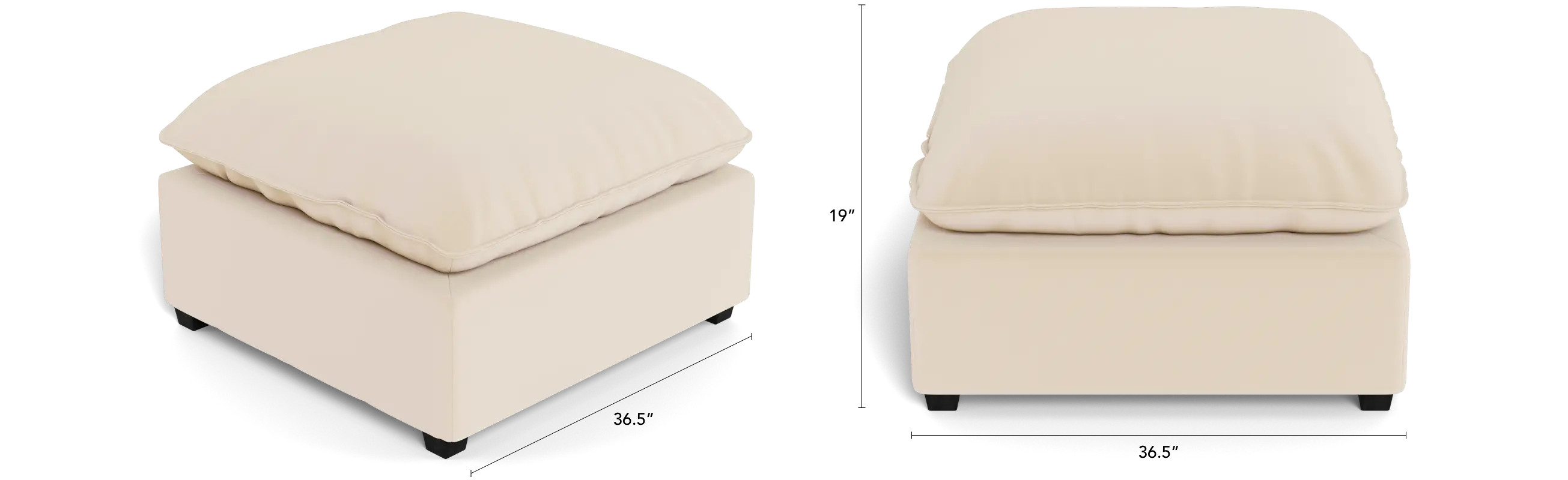 Kova Pillow Cushion Ottoman | Albany Park
