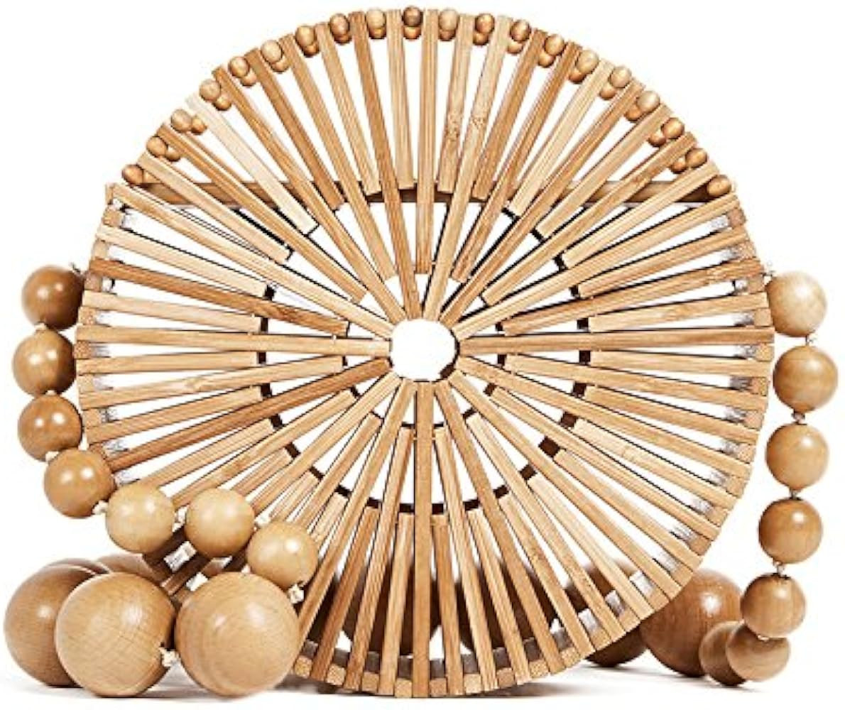 LE Fashion Boho Bamboo Handbag Beach Bag (style 4-bamboo with bead band) | Amazon (US)