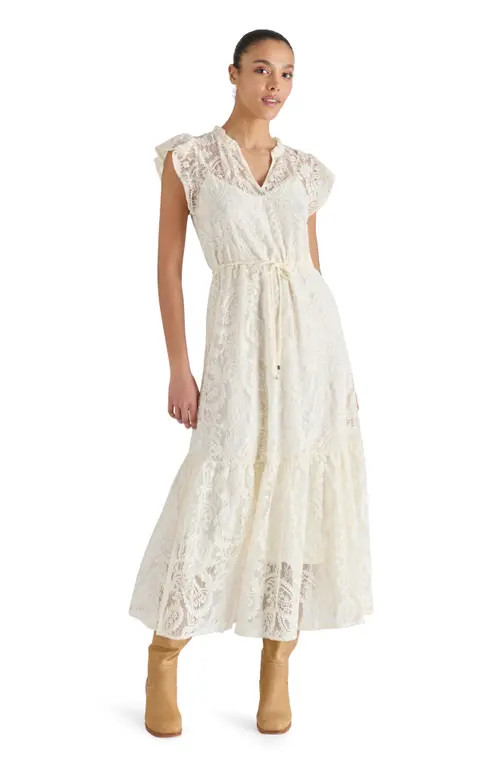 Steve Madden Osiris Lace Maxi Dress in Natural at Nordstrom, Size Large | Nordstrom