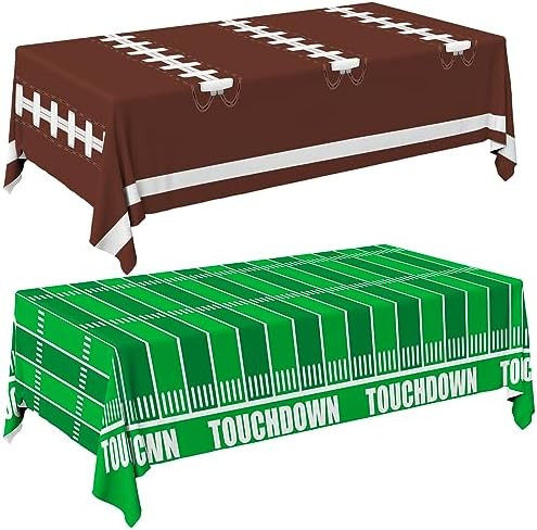 Gatherfun Football Party Decorations Disposable Tablecloth Plastic Touchdown Table Cover for Birt... | Amazon (US)