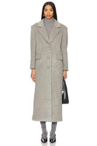 Wool Oversized Blazer Coat in Grey | Revolve Clothing (Global)