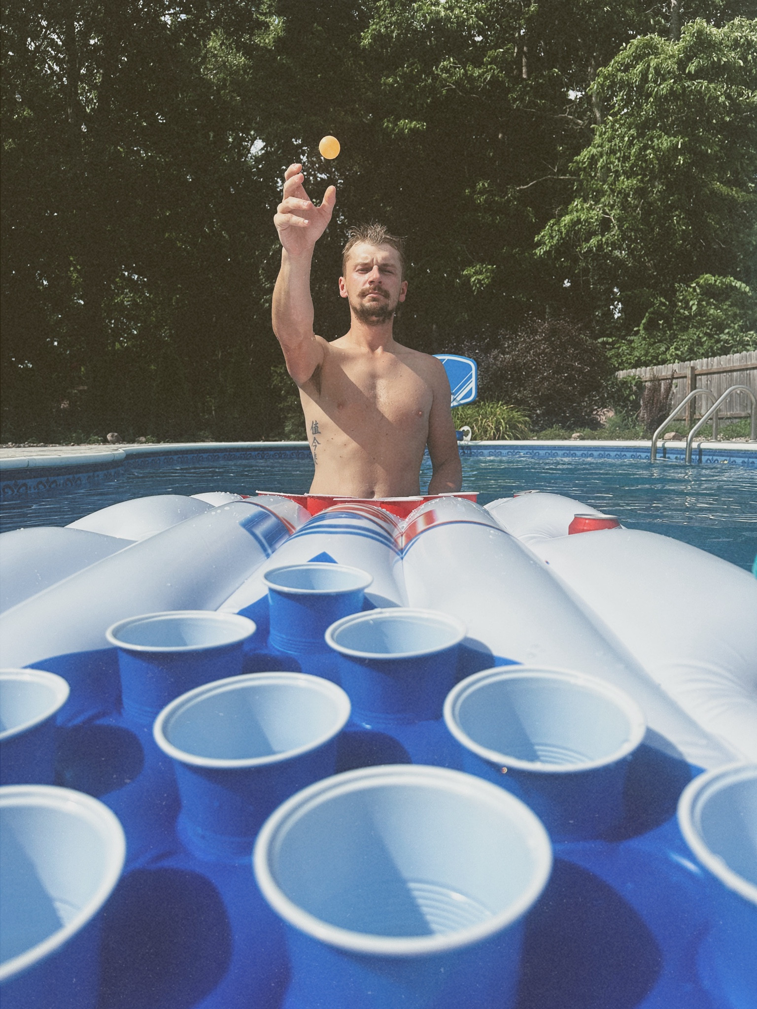 Our pong pool float is back in stock and is on sale! It comes with all 20 cups (10 red and 10 blue) and 4 ping pong balls. Literally everything you need!

#LTKSummerSales #LTKSaleAlert #LTKSwim