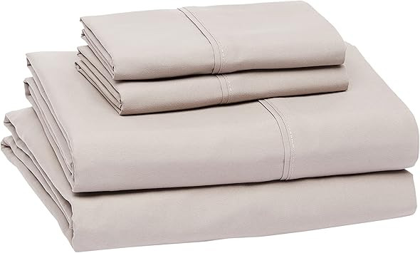 Amazon Basics Lightweight Super Soft Easy Care Microfiber 4 Piece Bed Sheet Set With 14-Inch Deep... | Amazon (US)
