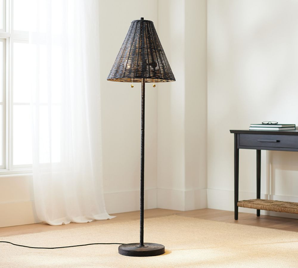 Marion Woven Floor Lamp | Pottery Barn (US)