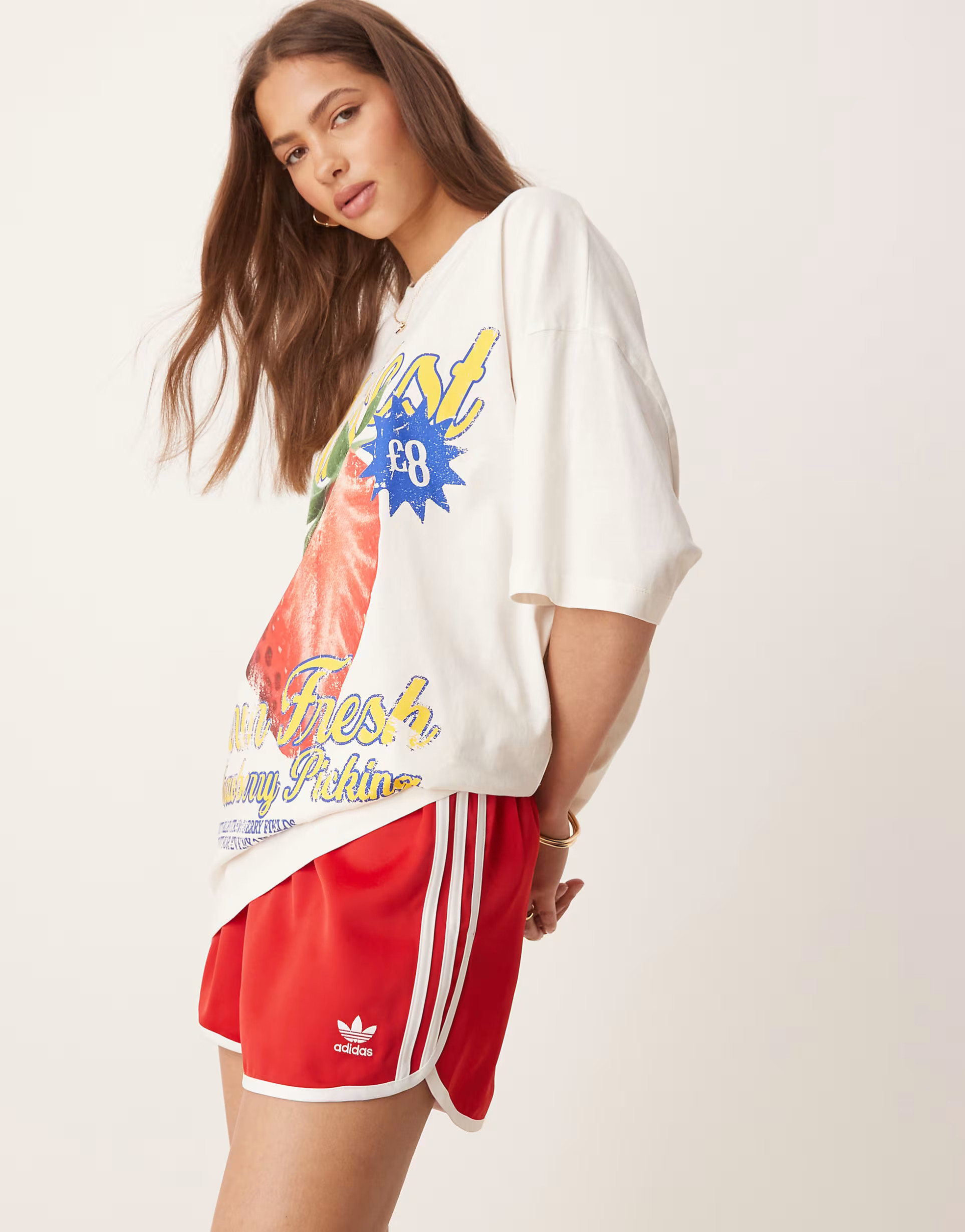 adidas Originals three stripe sprinter shorts in red | ASOS (Global)