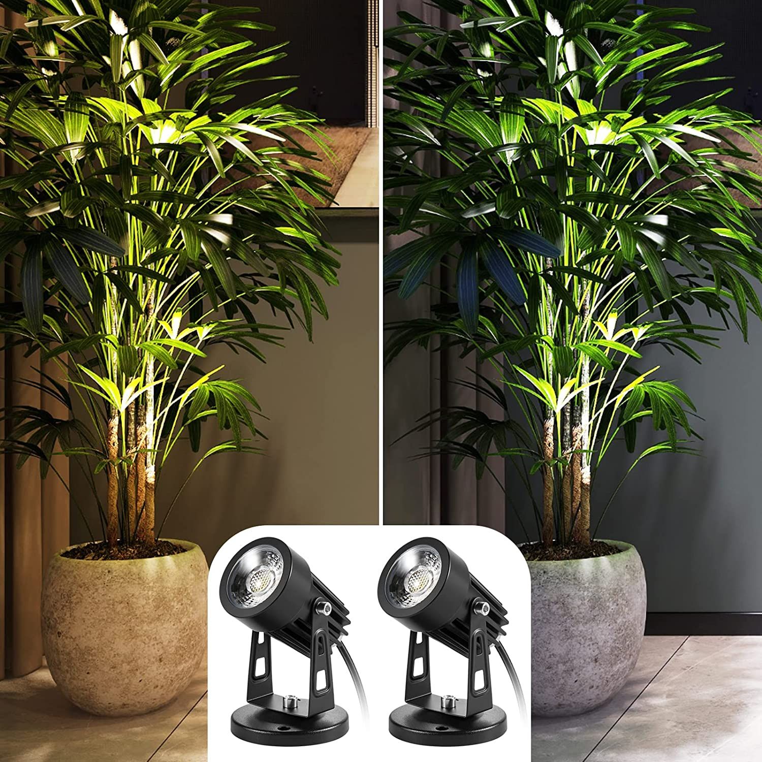 Junview 2Pack LED Spot Lights Indoor Accent Lighting Plant Spotlights with 5.9 FT Cord Switch War... | Amazon (US)