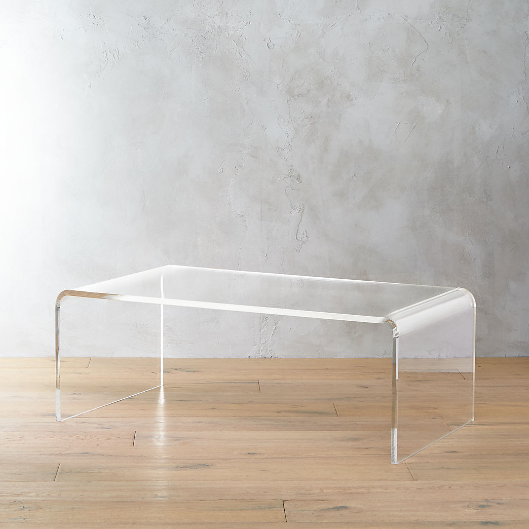 Peekaboo 44" Acrylic Tall Coffee Table + Reviews | CB2 | CB2