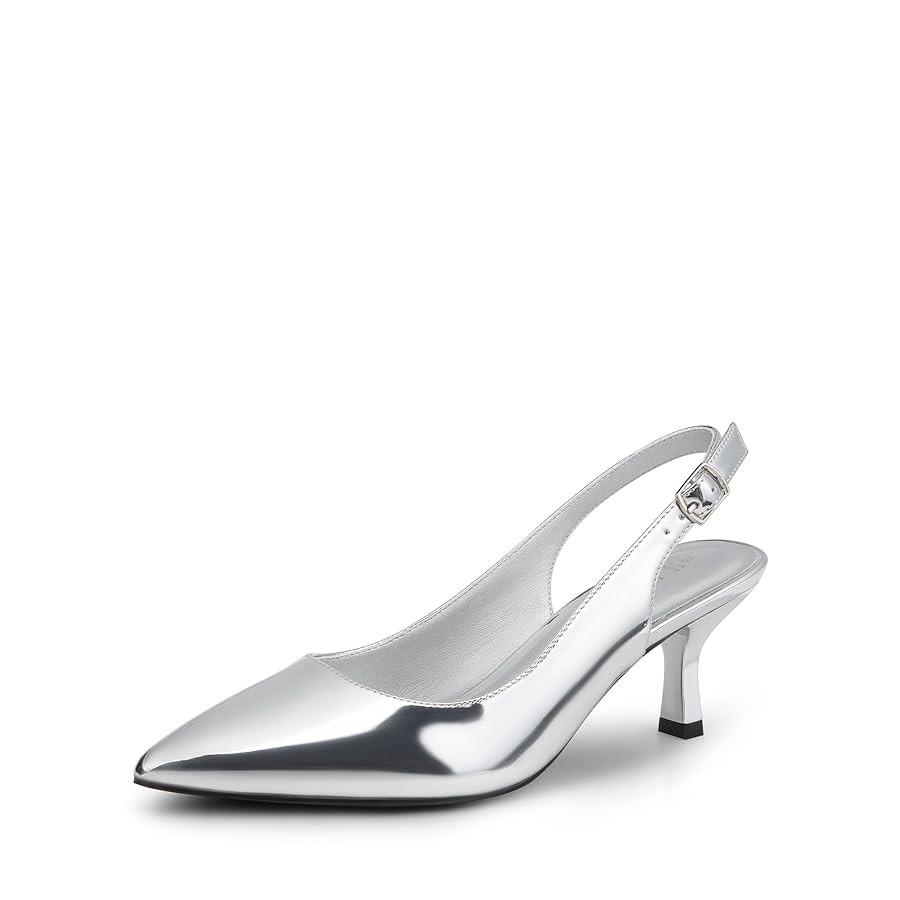 DREAM PAIRS Women's Kitten Heels Slingback Closed Pointed Toe Low Pumps Shoes Women Party Wedding... | Amazon (US)