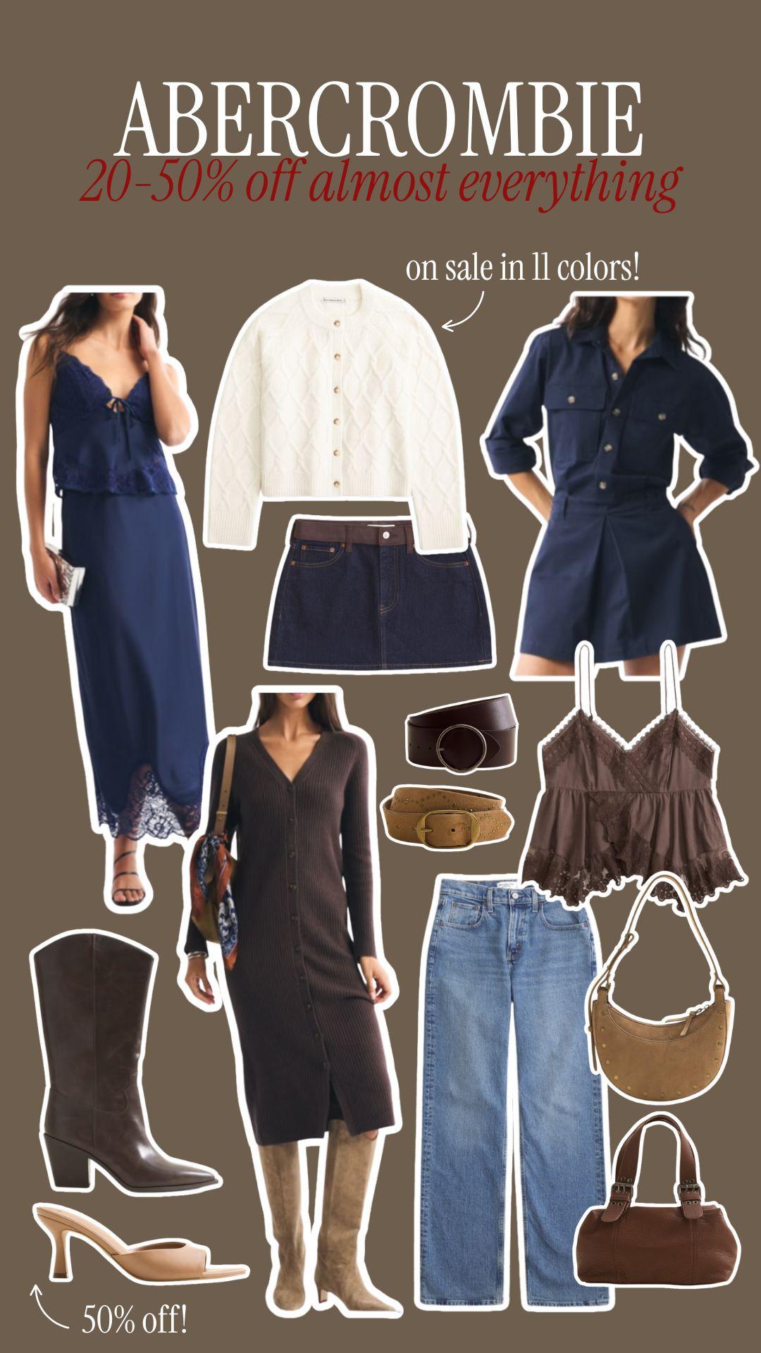 20-50% off almost everything from Abercrombie! 

sale alert, finds under 100, new arrivals, watchnow, winter fashion, winter outfit, curve love, denim, mini skirt, accessories, dede raad 

 

#LTKSeasonal #LTKSaleAlert #LTKFindsUnder100