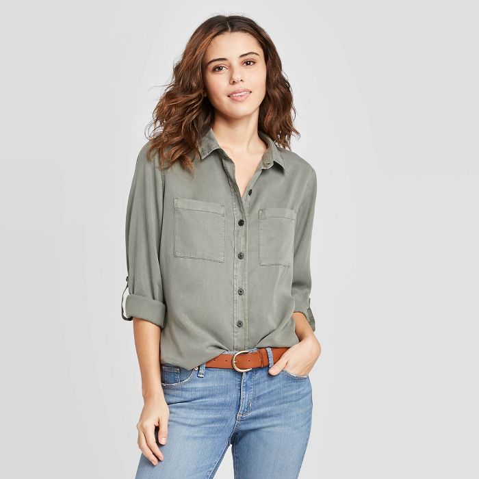 Women's Long Sleeve Button-Down Shirt - Universal Thread™ | Target