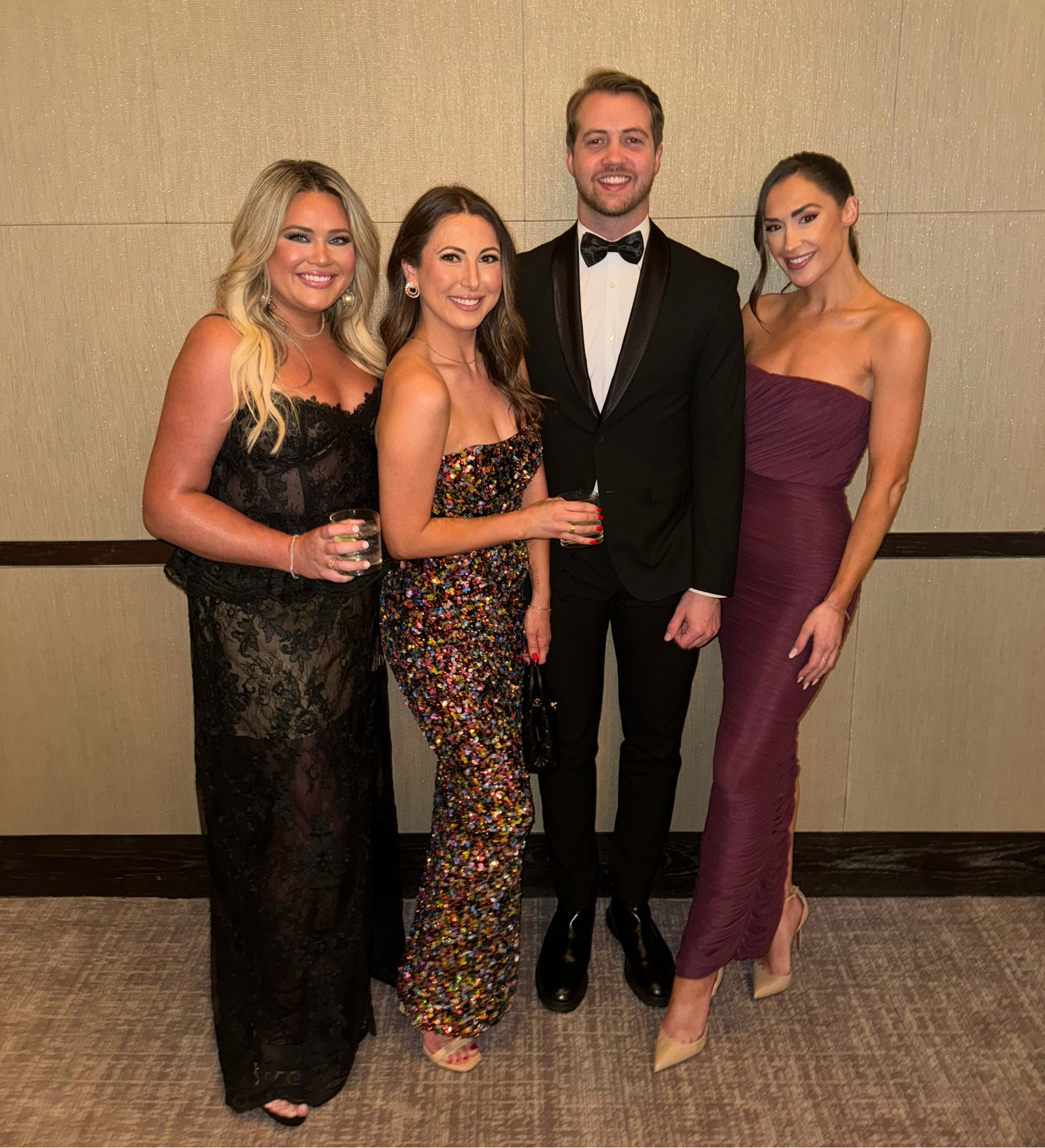 Black Tie Wedding Guest Dress + Tuxedo - Helsi Strapless Sequin Gown + House of CB Strapless Purple Gown + V. Chapman Black Lace Gown + Ted Baker Tuxedo + Blundstone Boots - Formal / Prom / Gala / Event / Floor Length Dress / Wedding Guest

#LTKmens #LTKwedding #LTKparties