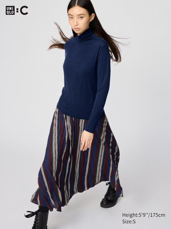 HEATTECH Extra Warm Cashmere Blend Turtleneck T-Shirt | UNIQLO (UK)