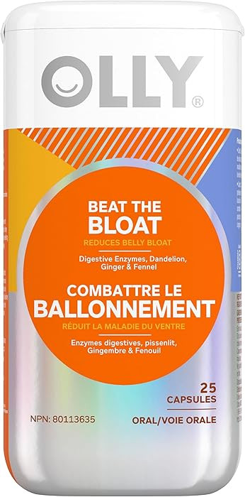 OLLY Beat The Bloat Capsules, Belly Bloat Relief for Gas and Water Retention, Digestive Enzymes, ... | Amazon (CA)