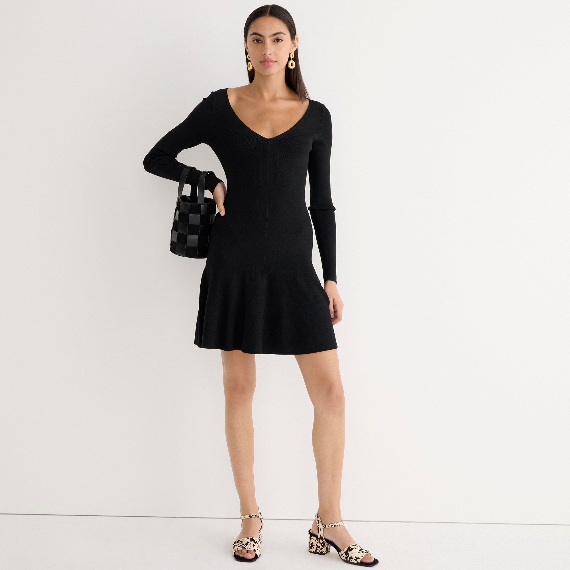 Ruffle-hem sweater-dress | J.Crew US