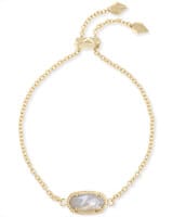 Elaina Gold Adjustable Chain Bracelet in Ivory Pearl | Kendra Scott