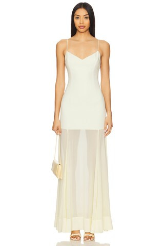 Caden Maxi Dress in Butter Yellow | Revolve Clothing (Global)