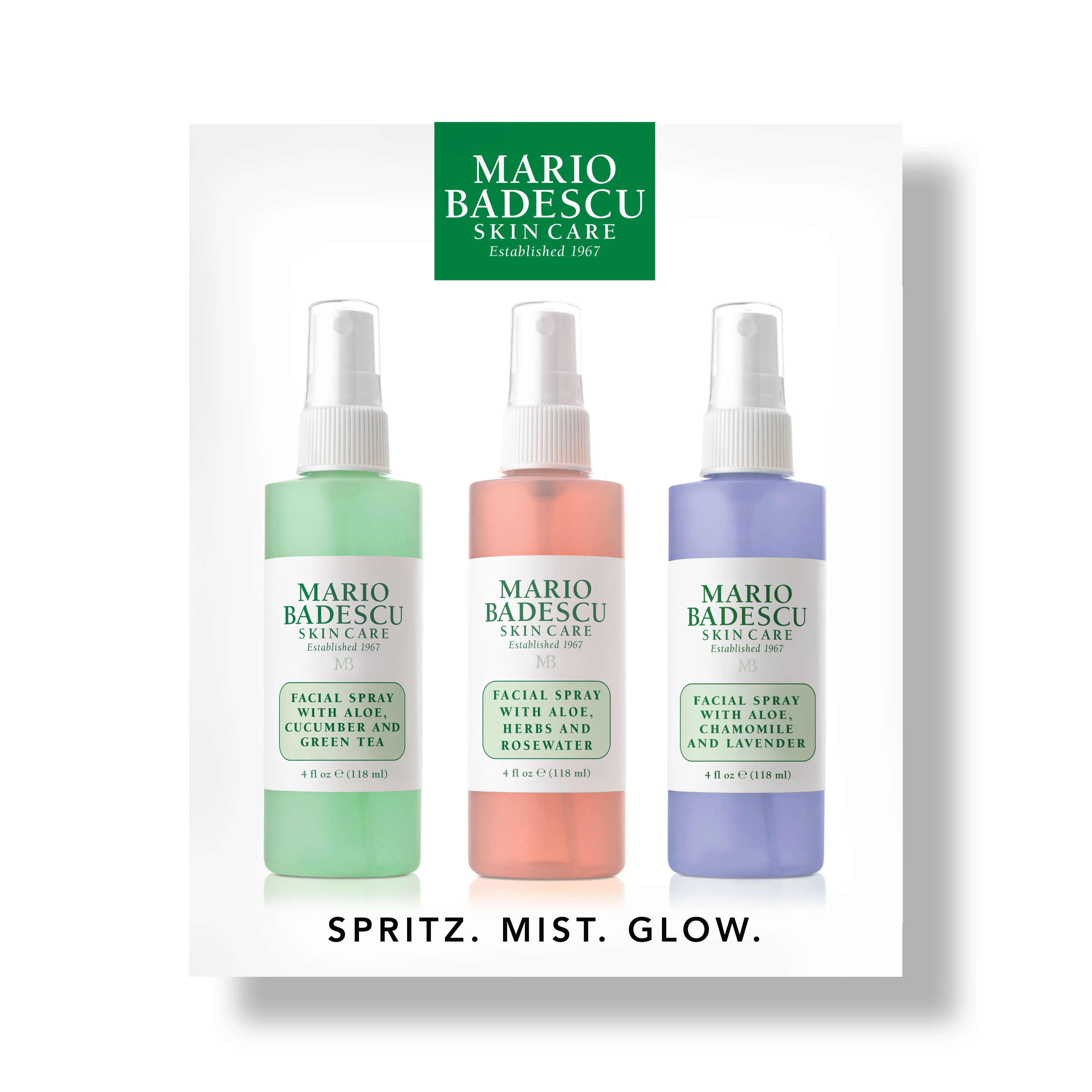 Spritz. Mist. Glow. | Mario Badescu