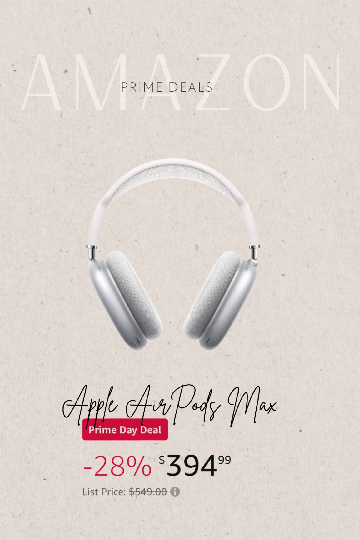 Amazon prime deals — Apple AirPods Max on  sale $394 (WAS $550)✨ 

#amazonsale #amazonprimedeals #amazonfinds #primesale #apple #appleairpodsmax #airpodsmax #electronics #dailydeals #dealoftheday #giftideasforhim #giftideasforher #travelmusthaves #headset #headphones 

#LTKFamily #LTKTravel #LTKSaleAlert