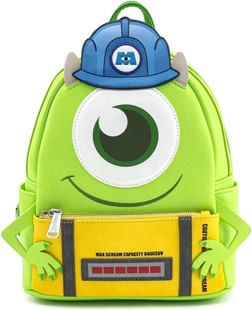 Loungefly Disney Monsters Inc Mike Wazowski Scare Cosplay Womens Double Strap Shoulder Bag Purse | Amazon (US)