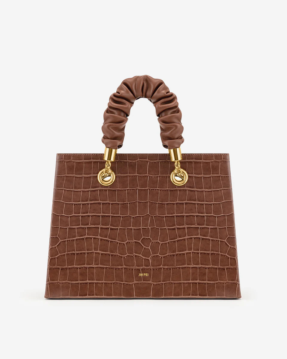 Ella Top Handle Bag - Brown Croc | JW PEI US