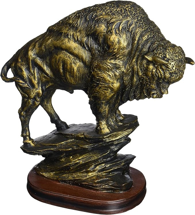Antiqued Bronze Finish American Buffalo Statue Bison | Amazon (US)