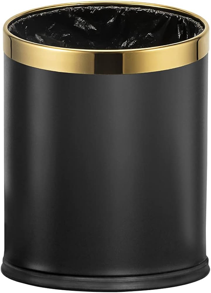 2.6Gallon/10L，Open top Trash can，Wastebasket for ，Office，Hotel,Store，Metal Trash bin Wi... | Amazon (US)