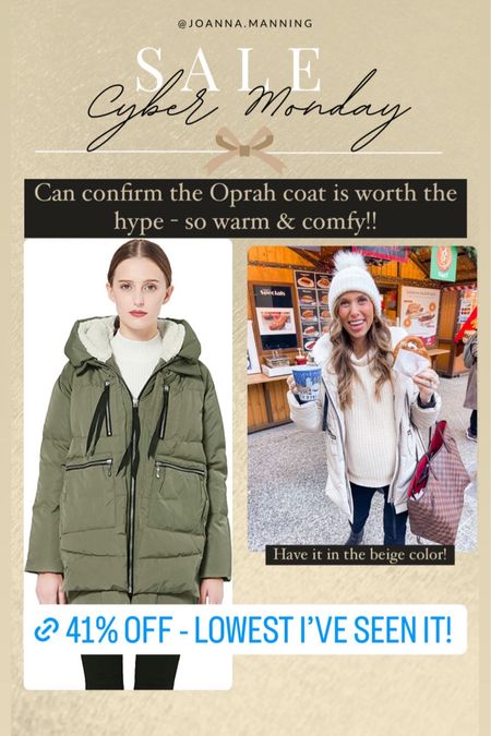 Famous Amazon Oprah coat on sale for lowest price yet!! Wearing a size small in the beige color! 

Cyber Monday sale
Gifts for her 
Gift ideas for her 
Winter coat 
Winter outfit 


#LTKGiftGuide #LTKsalealert #LTKCyberweek