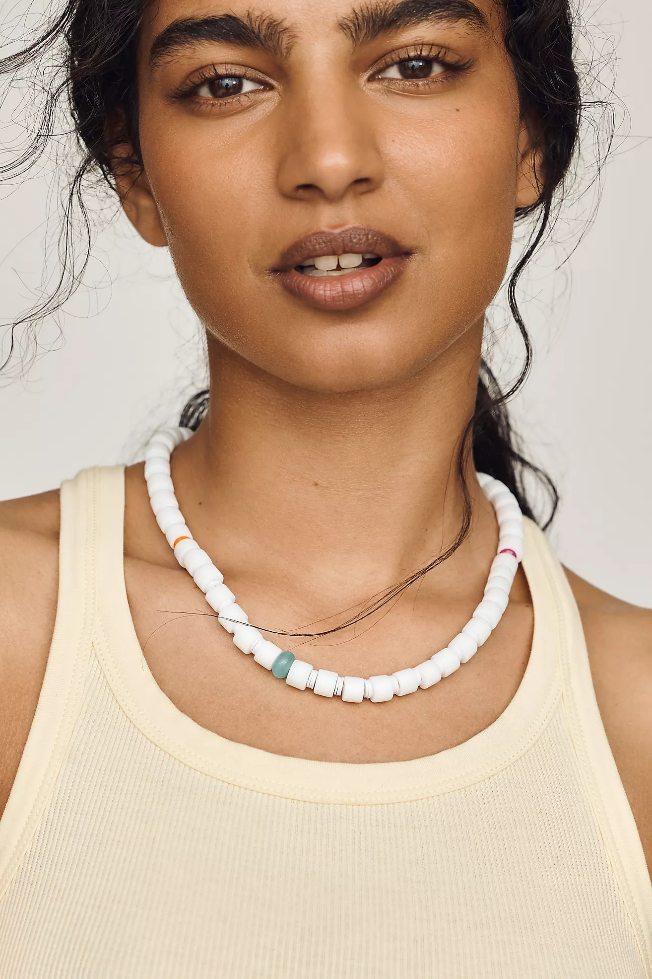 Neutral Beaded Necklace | Anthropologie (US)