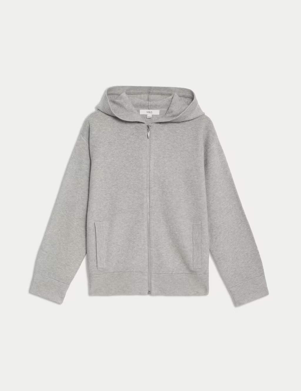 Soft Touch Knitted Zip Up Hoodie | Marks & Spencer (UK)