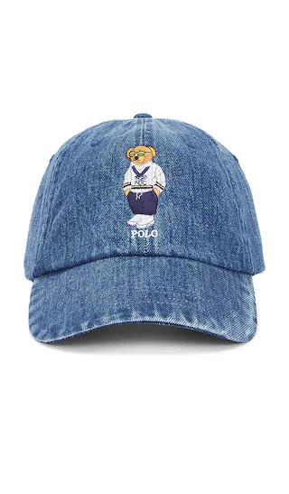 Denim Classic Novelty Bear Sport Cap in Medium Wash | Revolve Clothing (Global)
