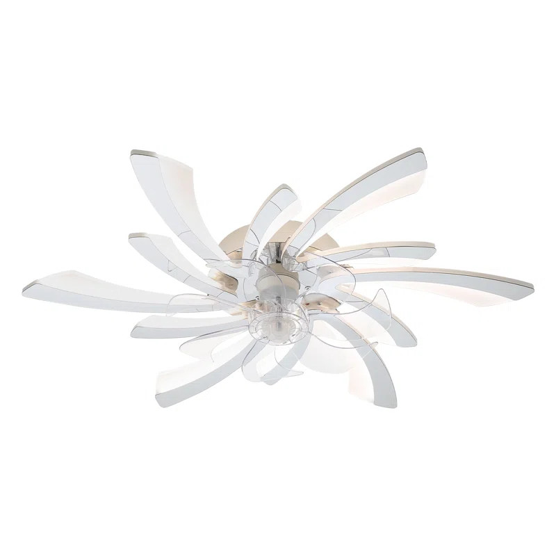 30'' 7 - Blade Dimmable LED Ceiling Fan with Remote Control and APP | Wayfair North America