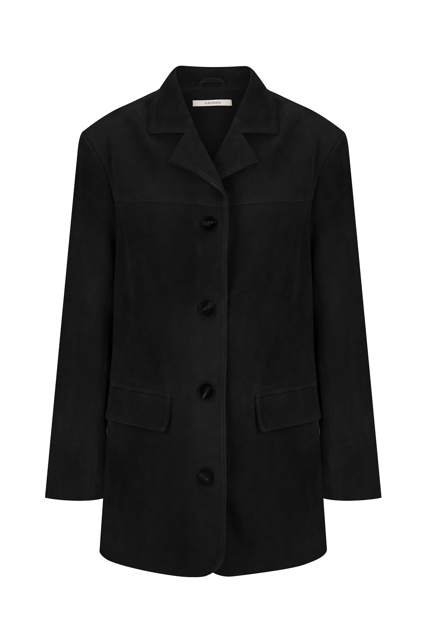 Lennox Suede Jacket Black Suede | Hansen and Gretel