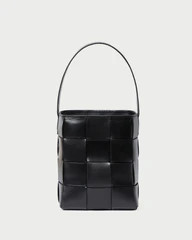 Laith Black Woven Bucket Bag | Loeffler Randall