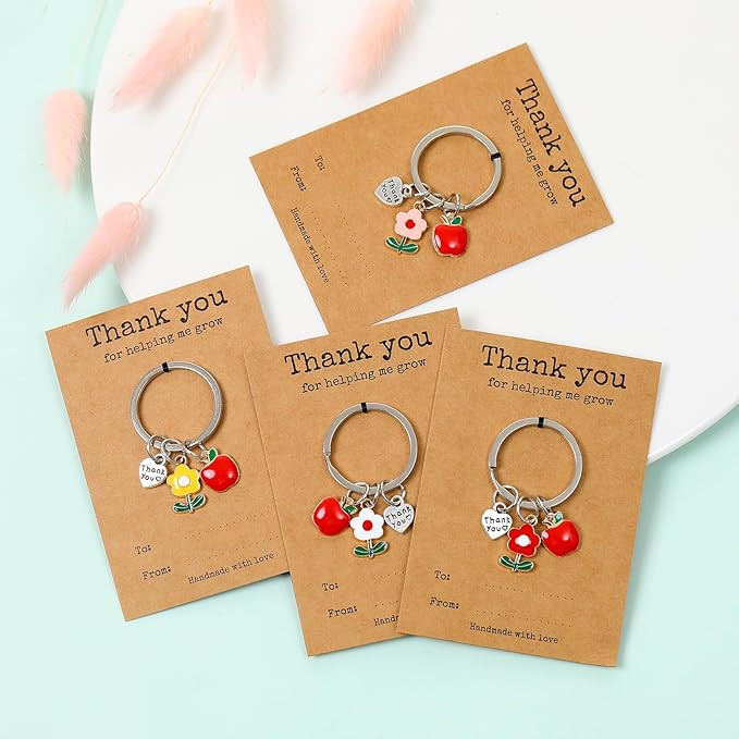 Amazon.com: BTTLVZC Teacher Appreciation Keychain Gifts Thank You for Helping Me Grow Keychain Te... | Amazon (US)