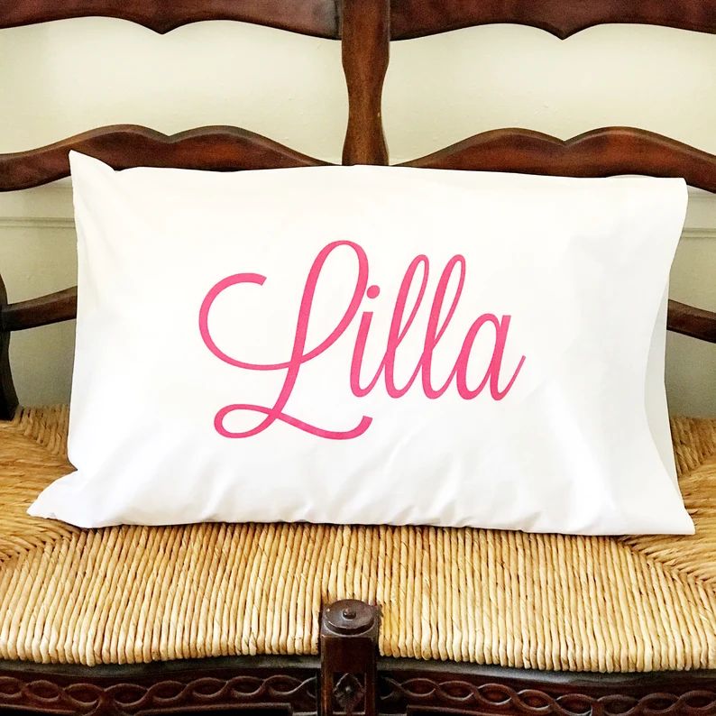 Personalized Name Pillowcase Embellished Pillowcase Wedding - Etsy | Etsy (US)