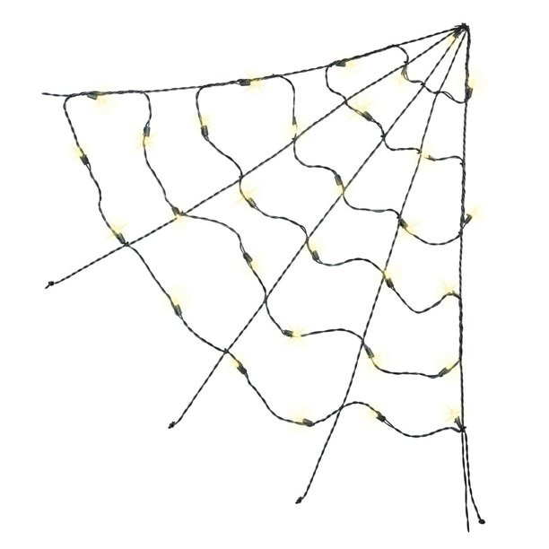 Way to Celebrate Halloween 30-Count Spider Web Lights, with Clear Lights, 2-Pack - Walmart.com | Walmart (US)