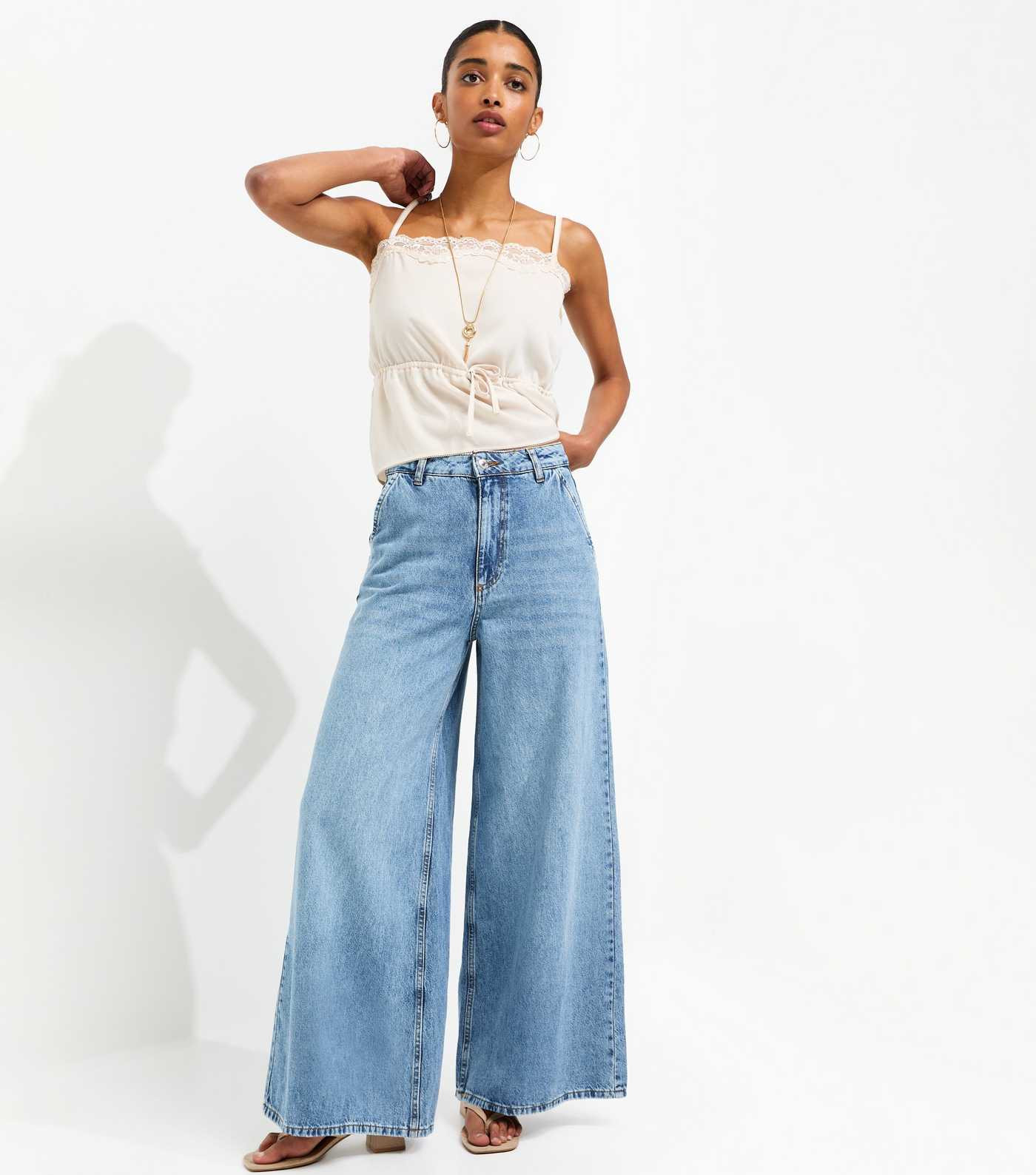 Blue Palazzo Wide Leg Jeans | New Look | New Look (UK)