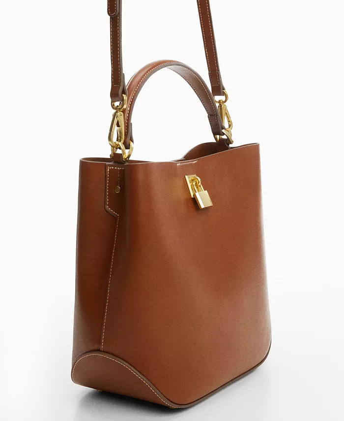 MANGO Women's Padlock Detail Shopper Bag - Macy's | Macy's