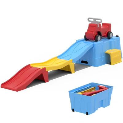 Up & Down Roller Coaster Kids Ride On Toy,Toddler Push Car With Assembled Race Track&Storage Base Box,Indoor Outdoor Fun Playset For Toddlers,Green | Wayfair North America