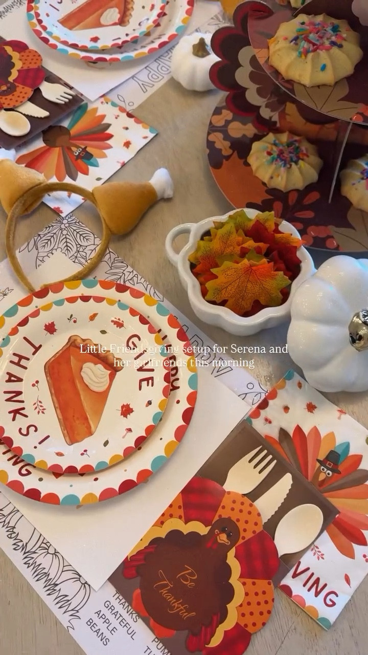 Little Friendsgiving setup for my daughter and her girlfriends this morning

#LTKHoliday #LTKKids #LTKmomlife