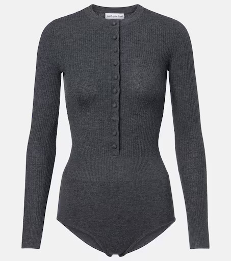 Ribbed-knit wool bodysuit | Mytheresa (UK)