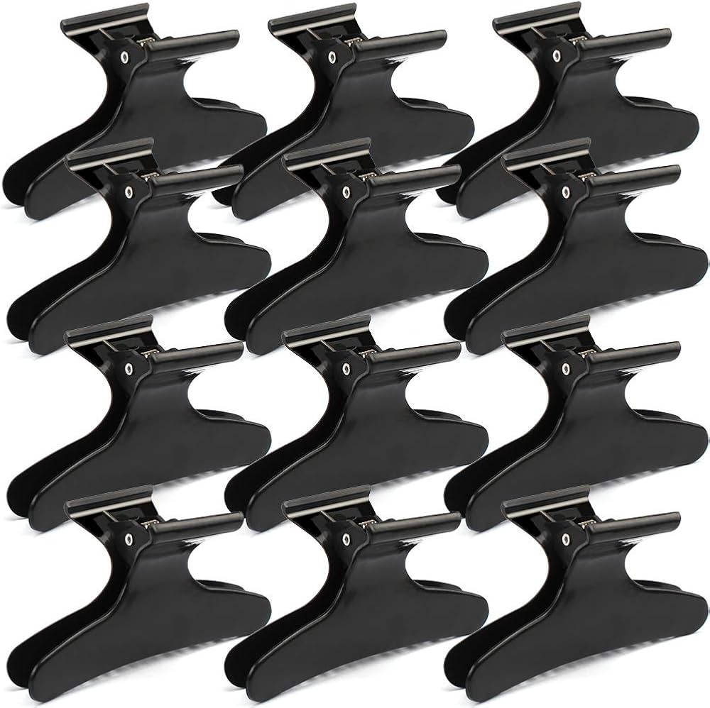 Ondder Hair Clips for Styling Sectioning Black Butterfly Hair Clips Clamps Claws Pro Salon Hair C... | Amazon (US)