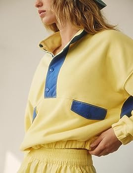Quarter Button Sweatsuits Women Oversized Color Block Sweatshirts Sets Shorts Tracksuits 2025 Cas... | Amazon (US)