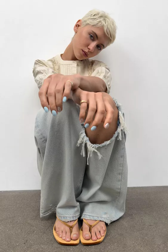 VELVET EFFECT SANDALS | Zara US