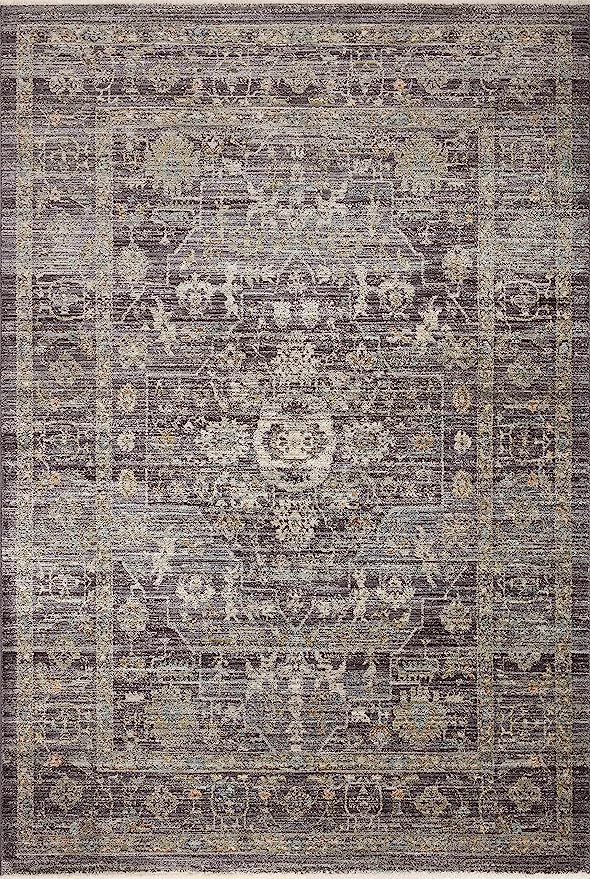 Jean Stoffer x Loloi Katherine Collection KES-03 Midnight/Tobacco 2'-3" x 3'-10" Accent Rug | Amazon (US)