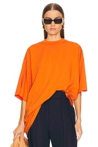 Helsa Jersey Oversized Tee in Orange from Revolve.com | Revolve Clothing (Global)