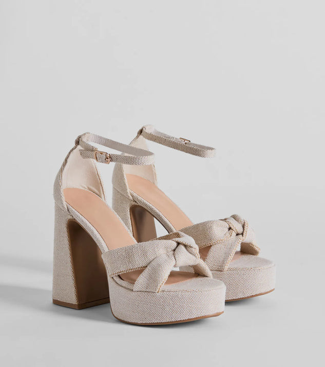 Sunset Drinks Platform Block Heels | Windsor Stores